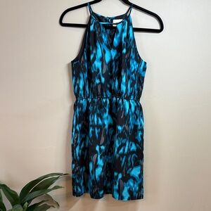 mac & jac Vibrant Blue and Black Dress, Small, EUC